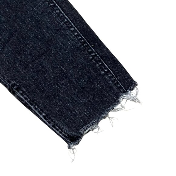 Women’s Second Earth jeans denim black frayed at the hems 2010s - Picture 7 of 8
